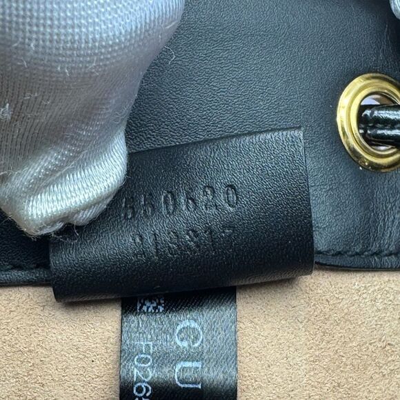 Gucci Crossbody Ophidia Web Black Suede Mini Drawstring Bucket - Picture 11 of 12